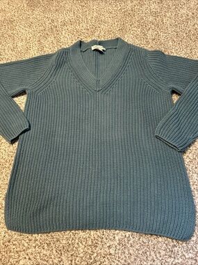 Coldwater Creek V-Neck Ribbed Sweater